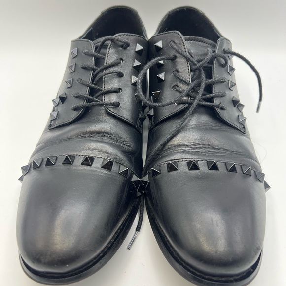 Steve Madden Dracula Black Leather Dress Shoes Lace Up...